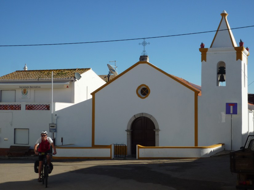 Riding through one of the inland villages