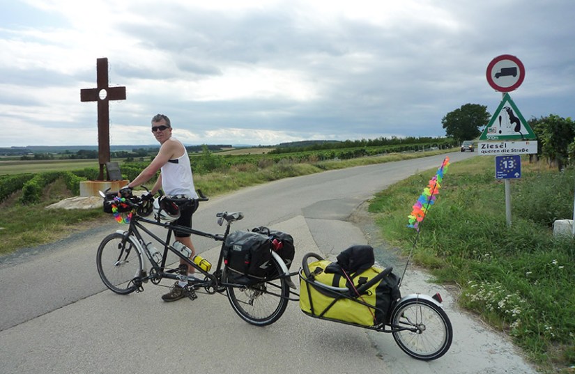 On the Iron Curtain Trail, crossing from Austria into Hungary