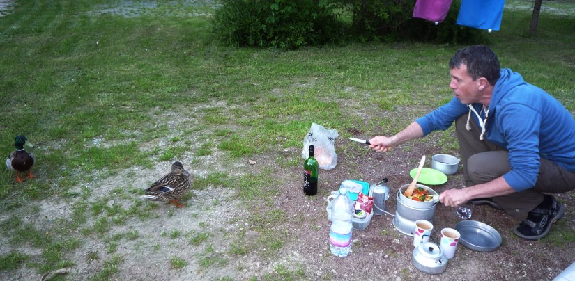 Keep away! Defending my Trangia (and dinner) from marauding mallards